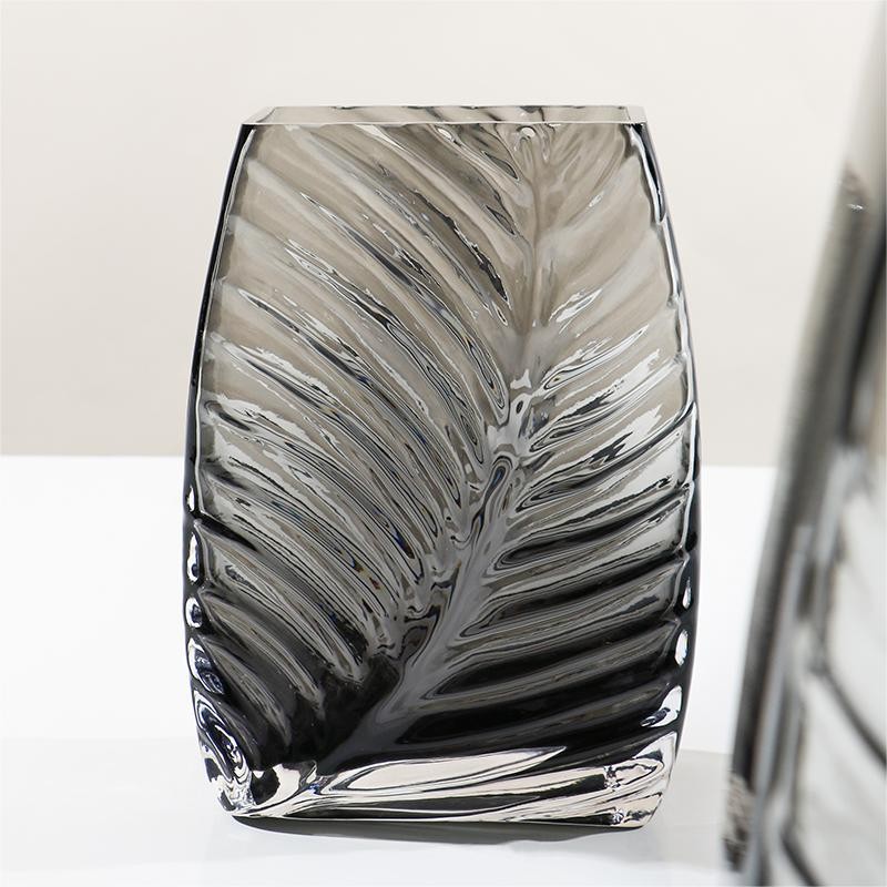 Handmade High Quality Gray Crystal vases For Home Decor