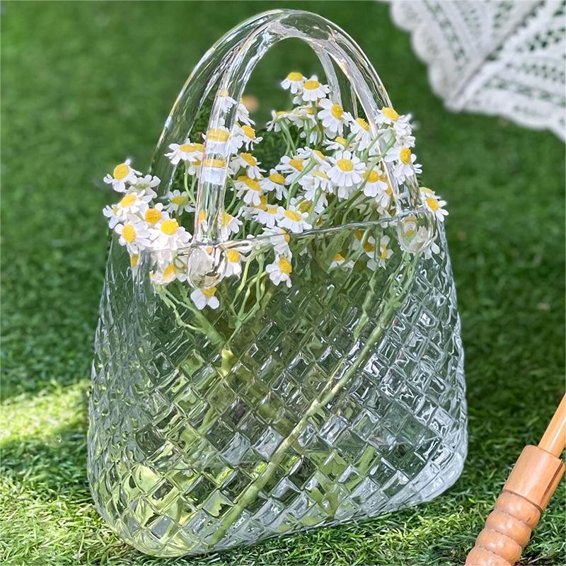 Handmade High Quality Diamond-shaped Vase Bag For Home Decor