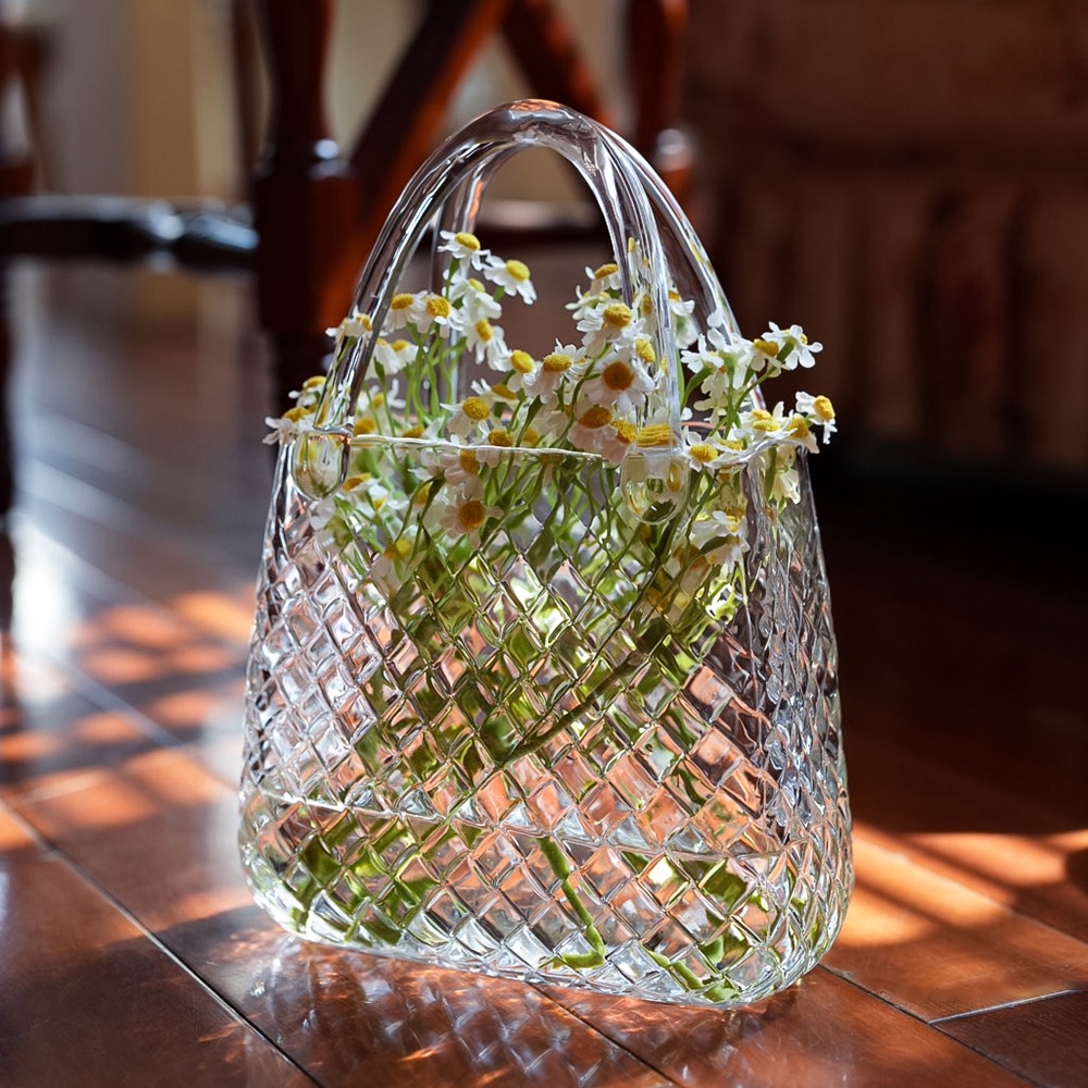 Handmade High Quality Diamond-shaped Vase Bag For Home Decor