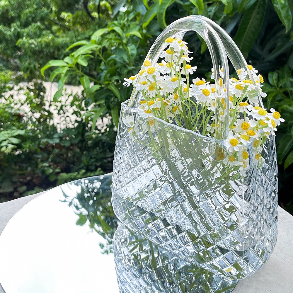 Handmade High Quality Diamond-shaped Vase Bag For Home Decor