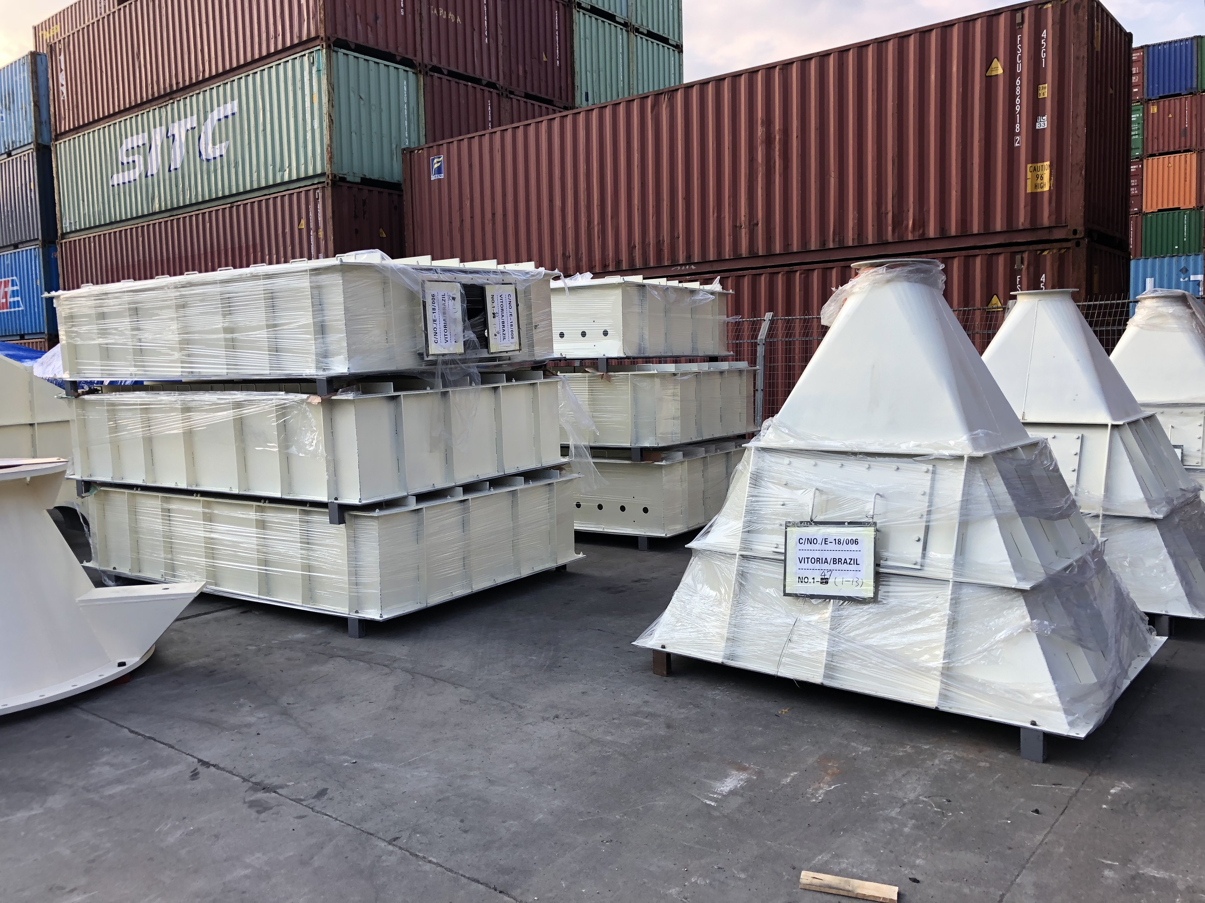 Ready for handling at the harbor