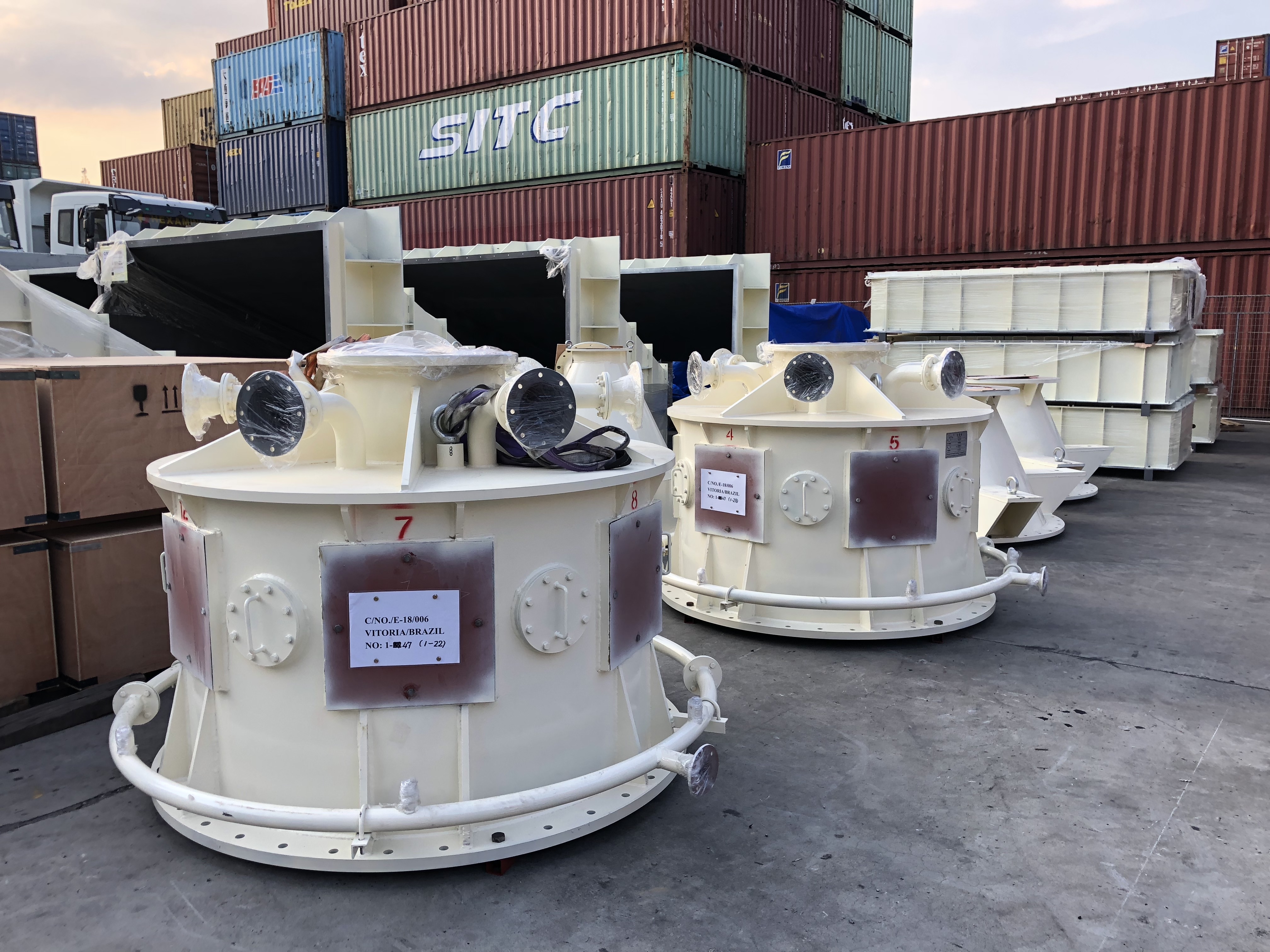 Ready for handling at the harbor