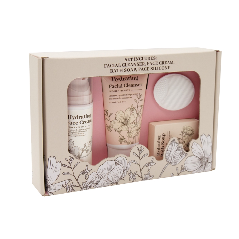 Women Beauty Bath Gift Set Face Cream Soap Facial Cleanser