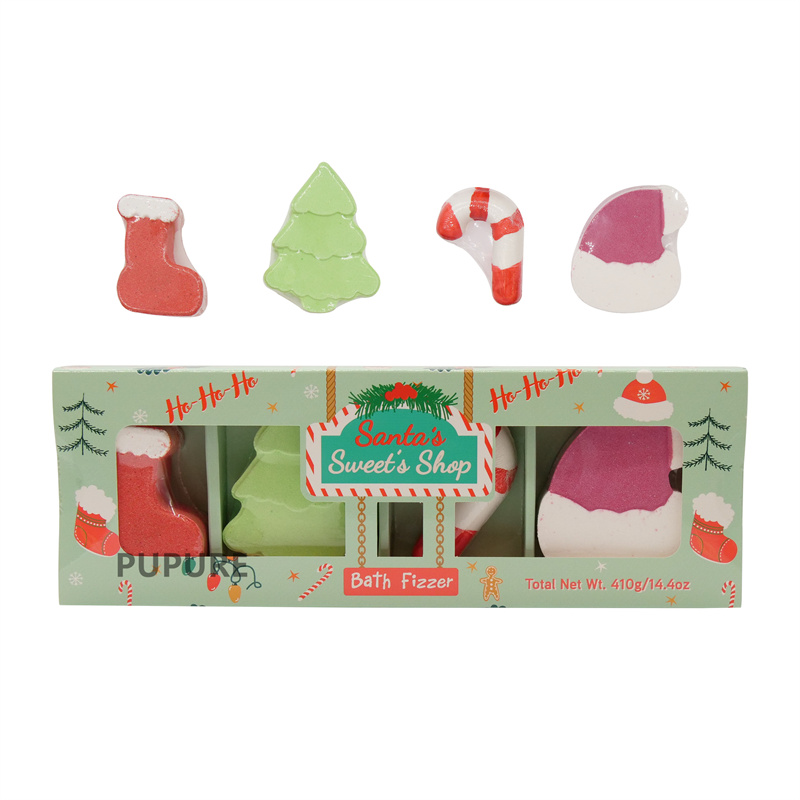 Christmas Candy Cane Bath Bomb Gift Set