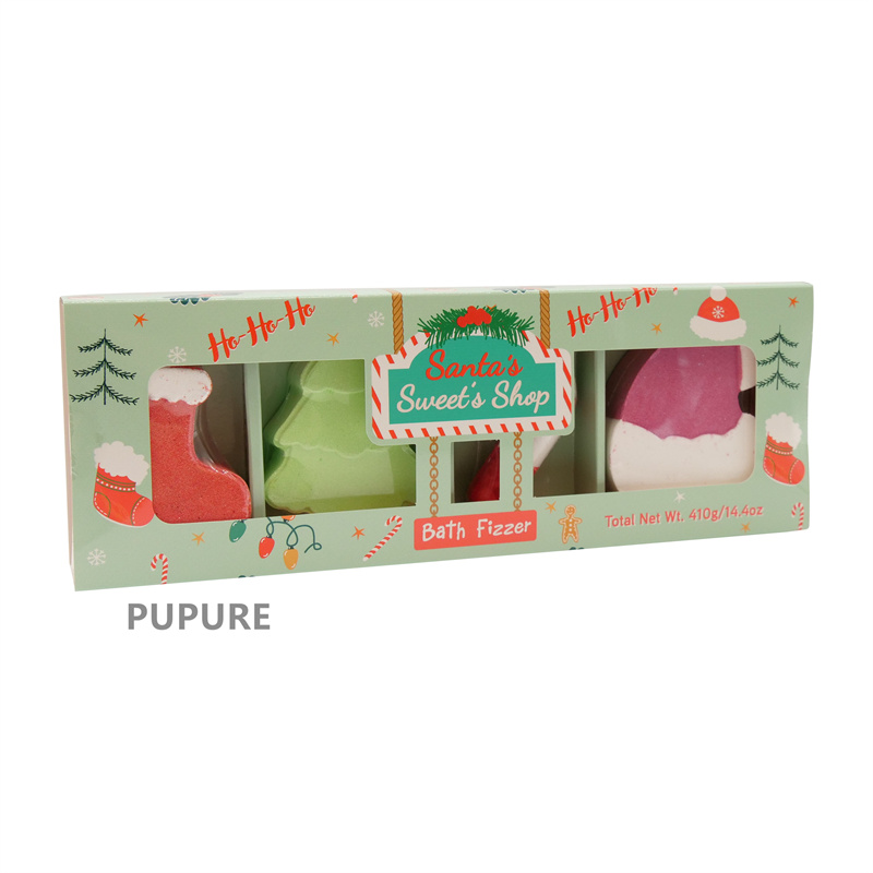 Christmas Candy Cane Bath Bomb Gift Set
