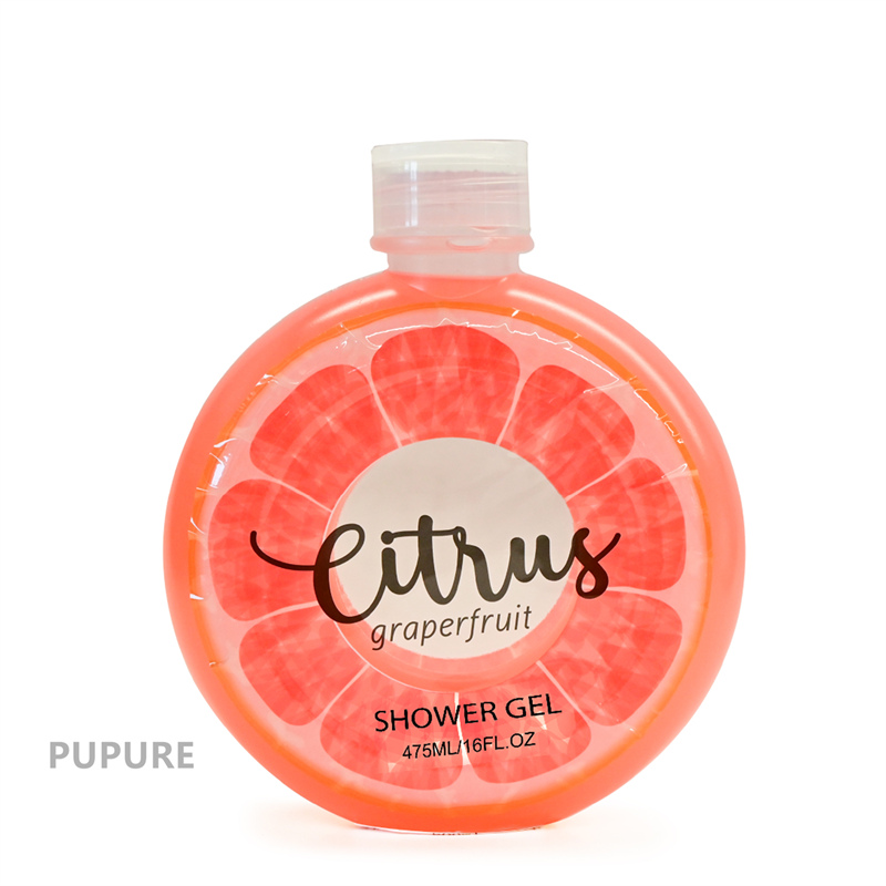 Gel douche de luxe pour femmes au pamplemousse et au citron de la série Fruit
