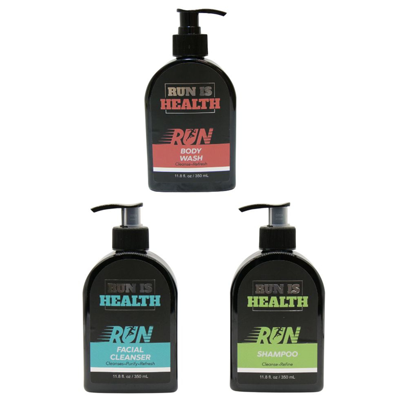 Run Is Health Men Bath Set Face Cleanser Hair Shampoo