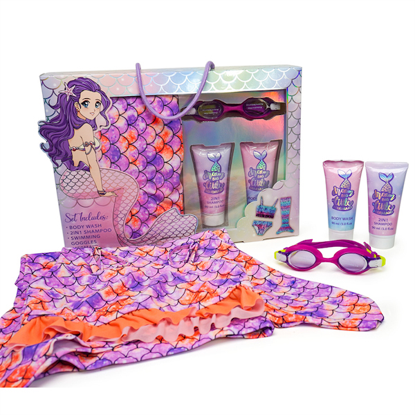 Girls’ Favorite – Mermaid Swimsuit Kids Bath Gift Set