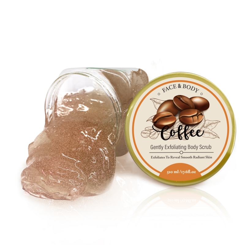 Gommage corporel aux grains de café marron kaki pour hommes