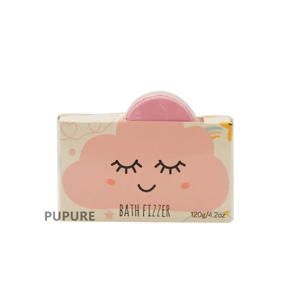 The magic of rainbow shaped pink bubble bath bombs