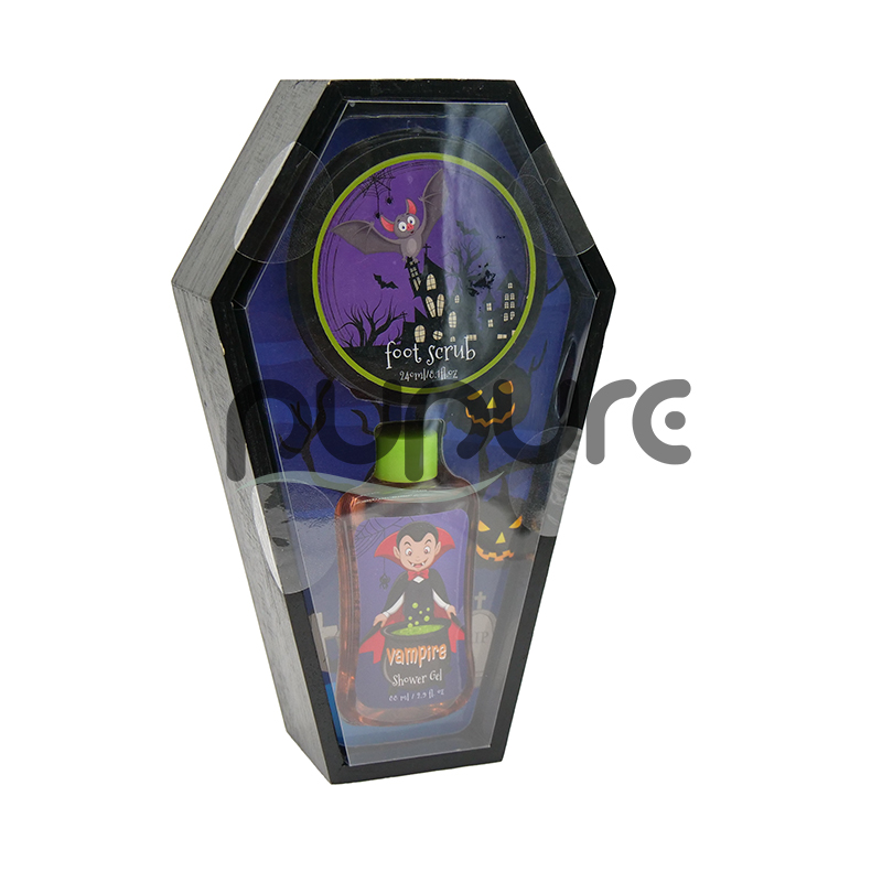 Happy Halloween Vampire Coffin Bath Set Shower Gel Foot Cream