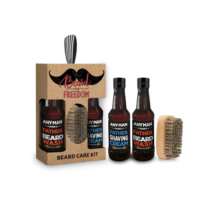 Beard is Freedom Men's Beard Care Set 3PCS with Beard Brush