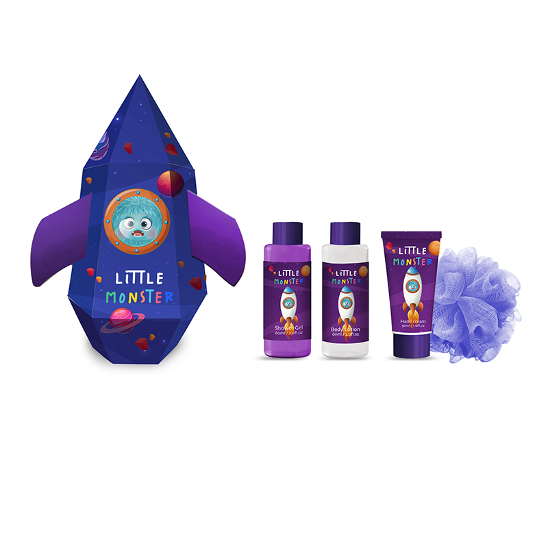 Little Monster Rocket Shape Children's Bath Gift Set