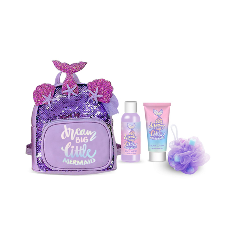 Mermaid Bag Baby Bath Set Body Lotion With Bath Ball