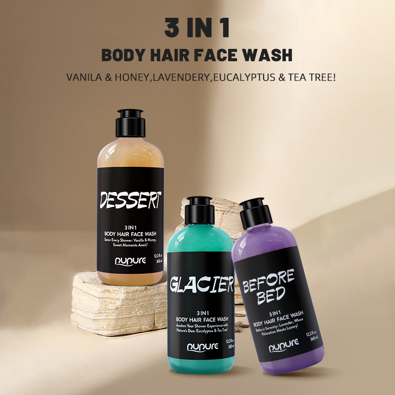 3-i-1 Body Hair Face Wash Bubble Bath
