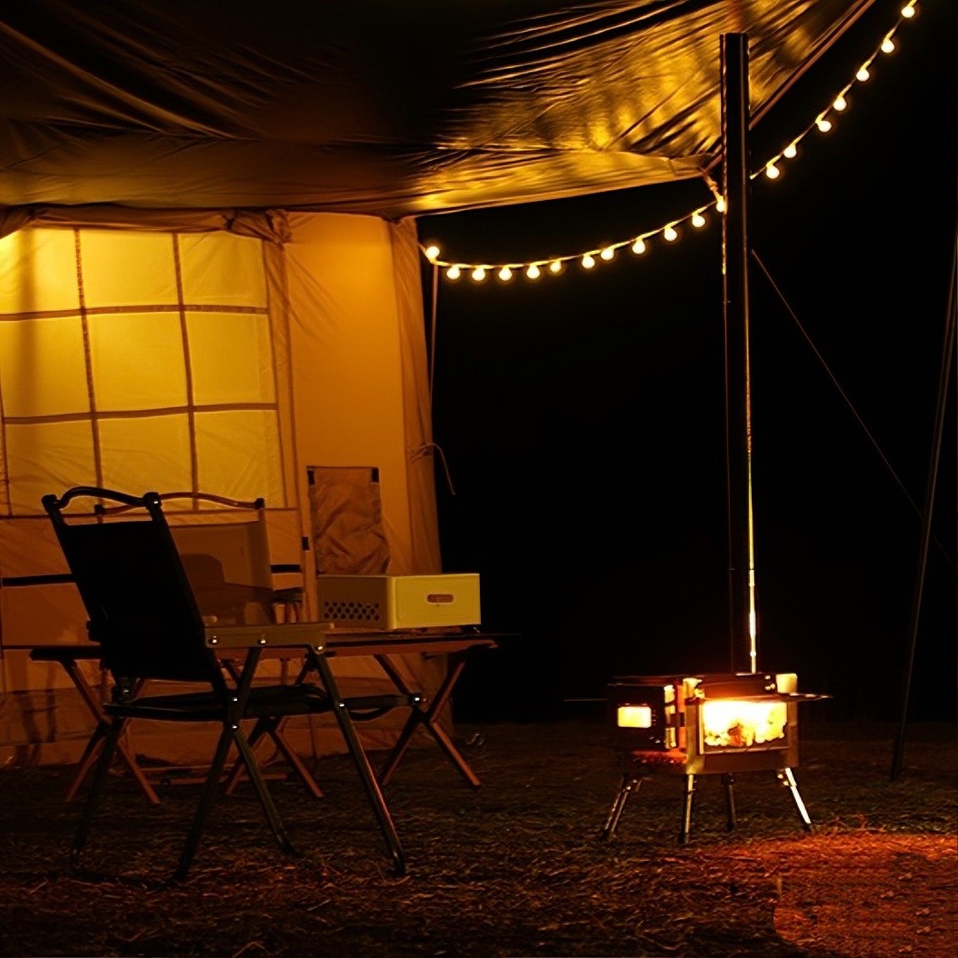 camping wood fire stove
