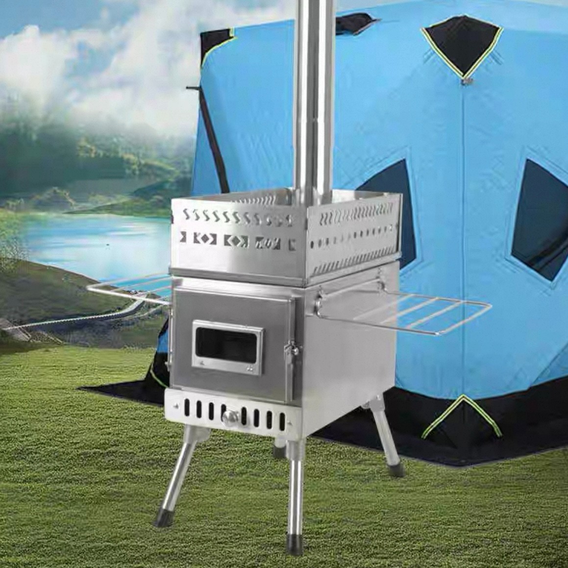 outdoor heater wood burner