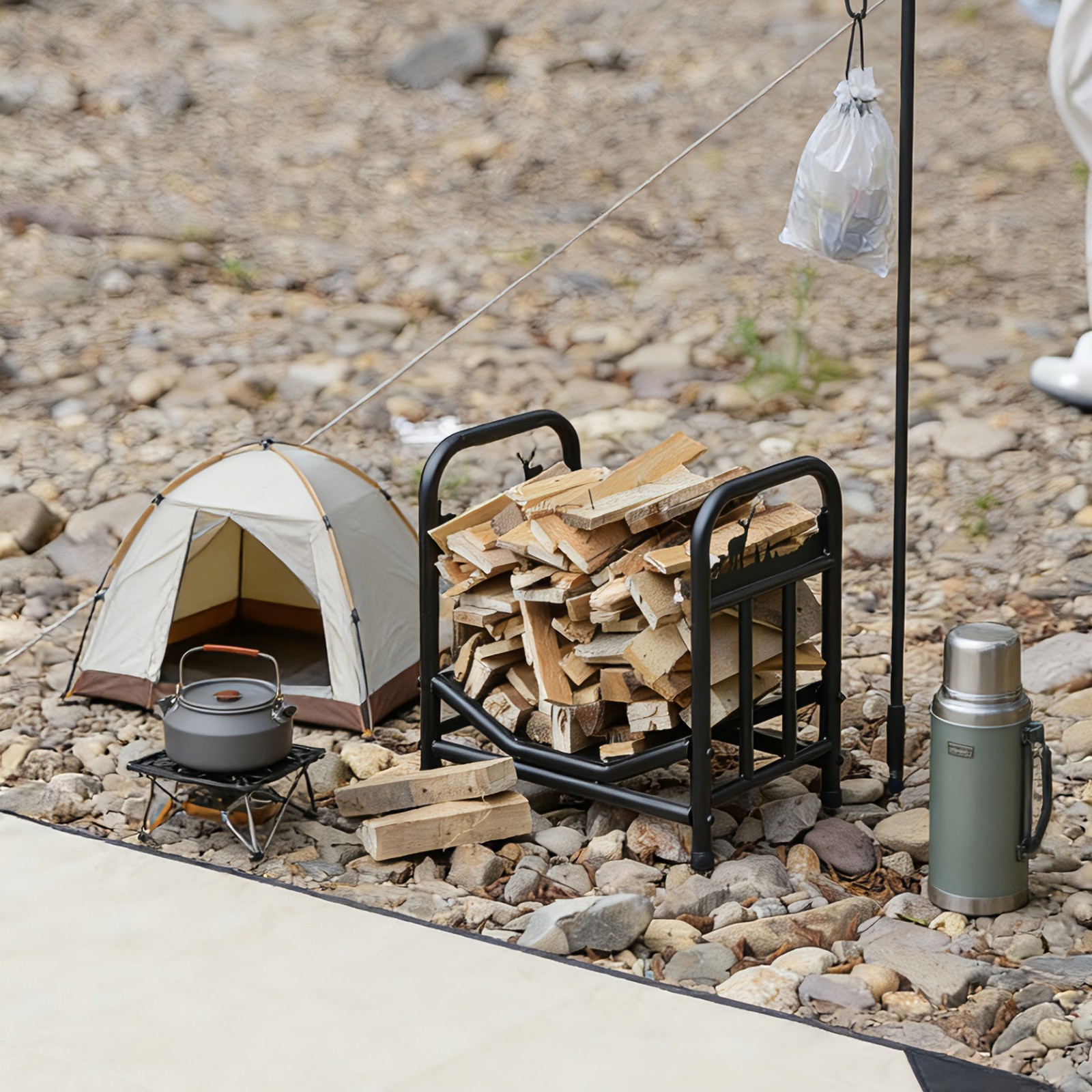 camping wood fire stove