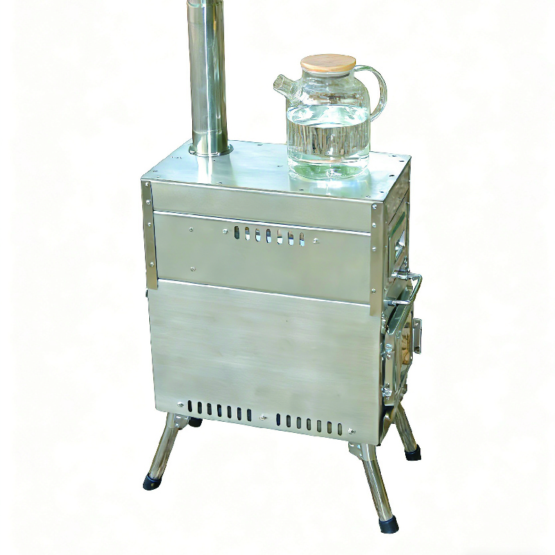 Tragbarer Holzofen zum Heizen und Grillen