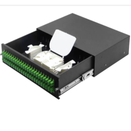 Rack Mount Sliding Fiber 2u Patch Panel Suitable for 19′or 23′standard Optic Distribution Cabinets