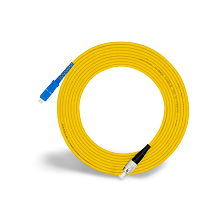 fiber patch cord ST-ST types wholesaler in 3.0 meters length 2.0mm yellow cable