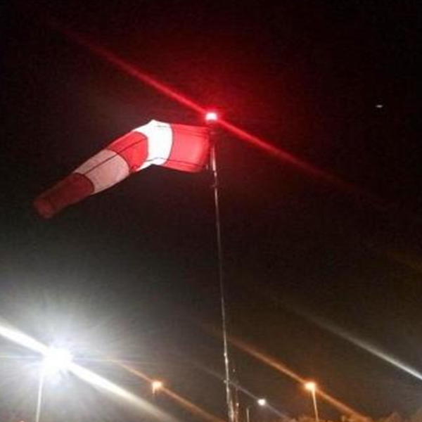 Heliport Solar Powered Lighted Wind Cone