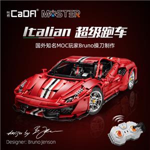 CADA Technic Ferrari 488 Car Building Blocks C61042 C61043