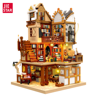 MOC Street View Library Modular Bookstore Building Blocks