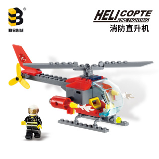 MOC Fire Helicopter Building Blocks 8056B