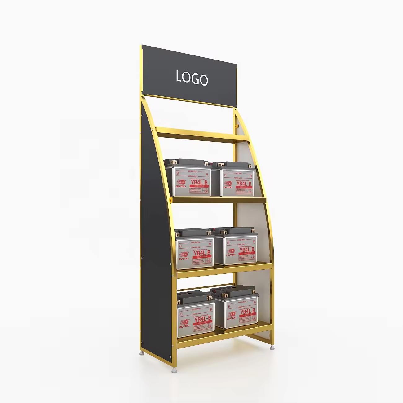 Modernt Batteri Display Stand Rack Display Rack System