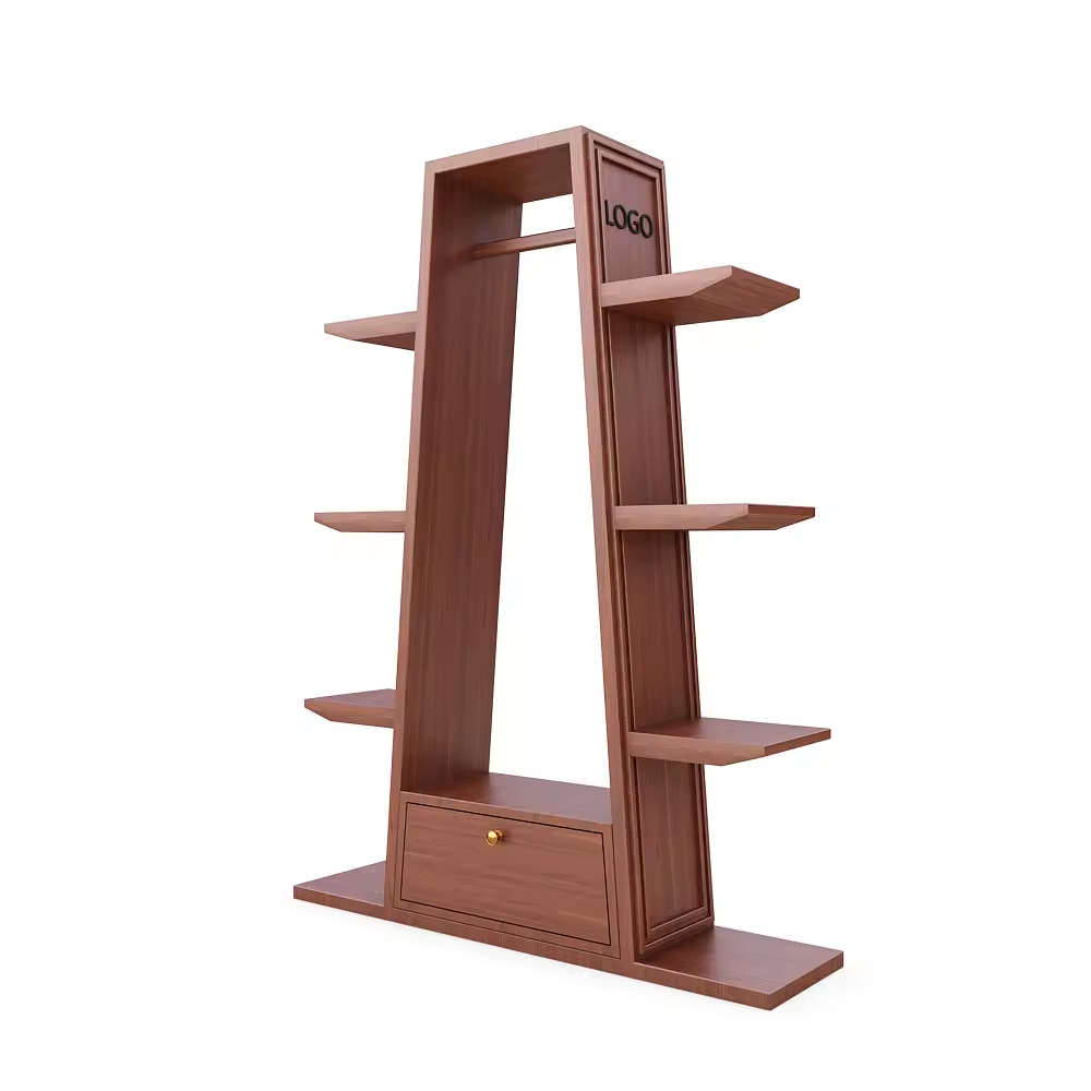 Klädaffär 4-vägs display med arm