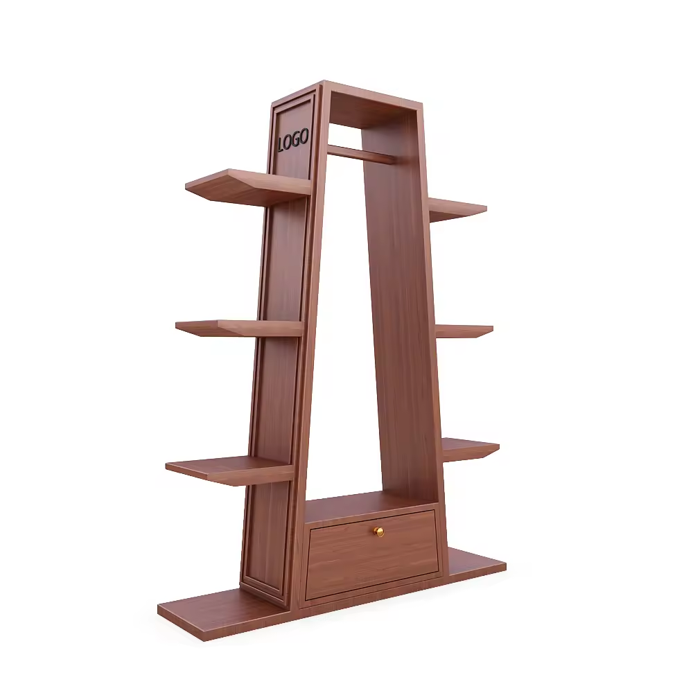 Klädaffär 4-vägs display med arm