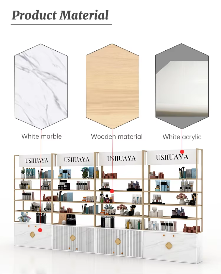 cosmetic shelves