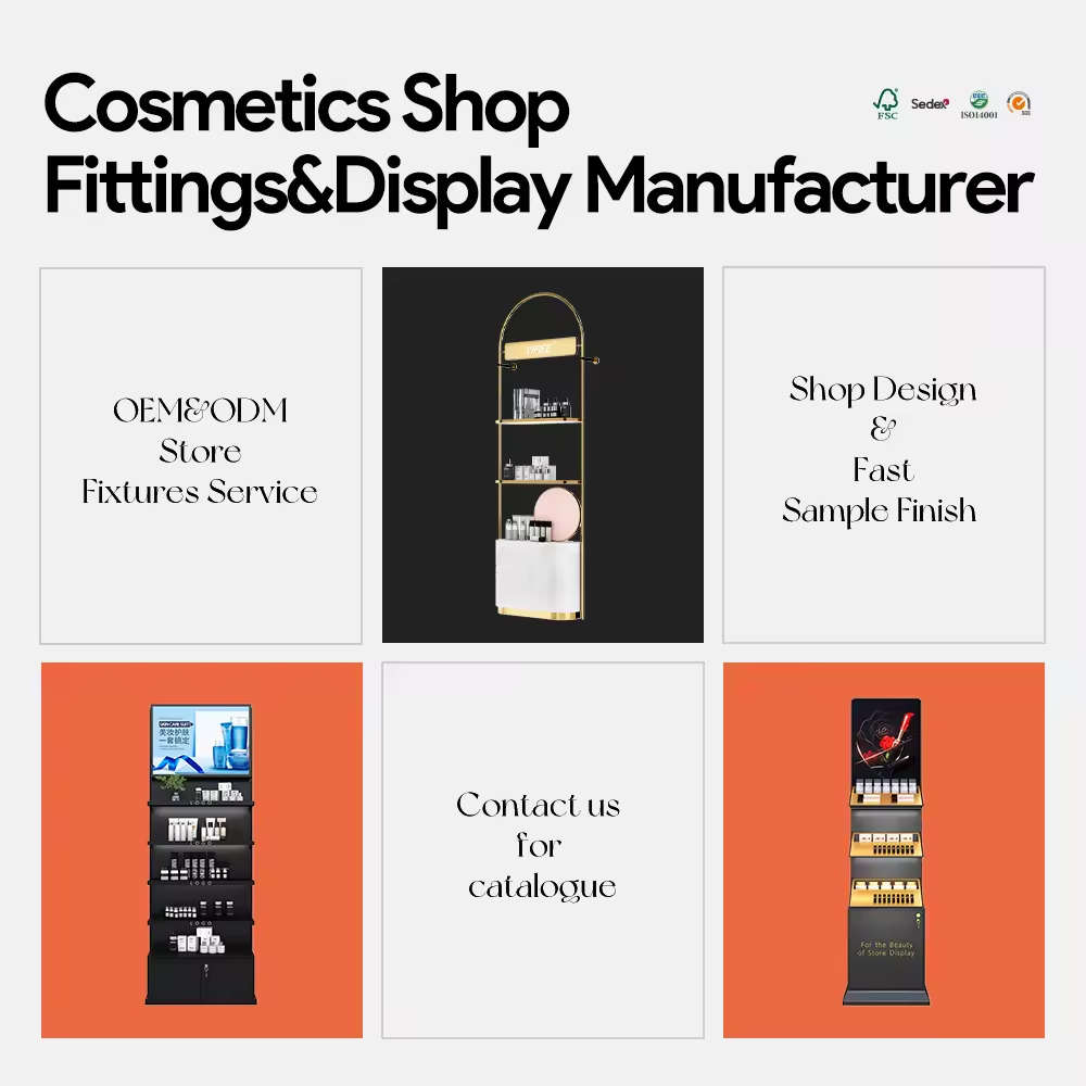 gold makeup stand