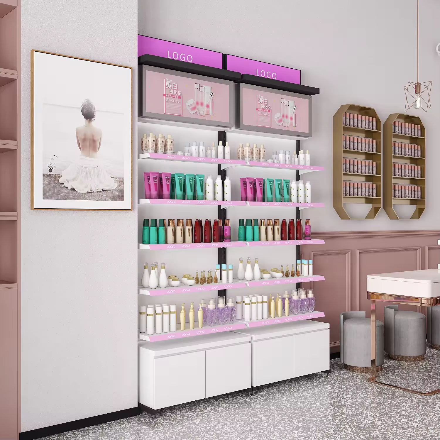 cosmetic product display stands