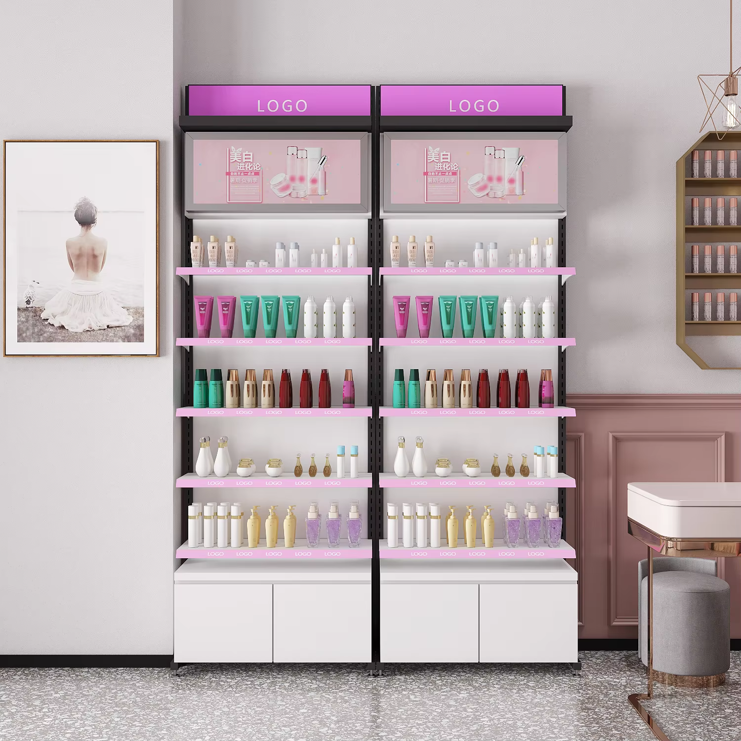 makeup display units