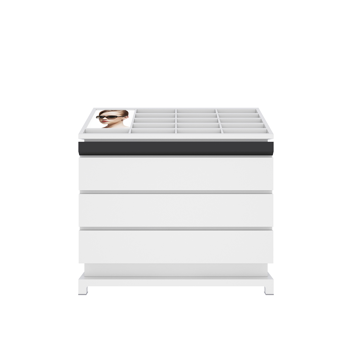 Detaljhandelsutstilling for optikerbutikk eller solbrillesamling