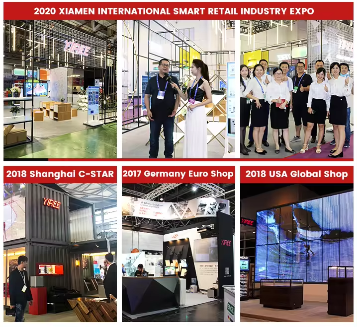 YIREE Smart: Fábrica de accesorios de exhibición número 1 del mundo con suministro eléctrico integral.