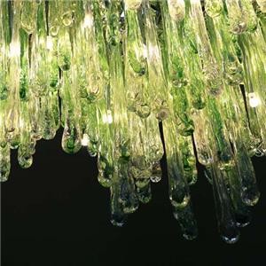 Modern Living Room Green Water Drop Art Deco Chandelier