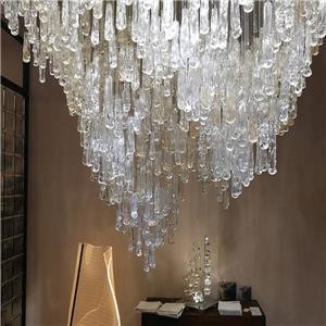 Oversized Foyer Entryway Lighting/Large Crystal Chandelier/Gallery Raindrop Chandelier Customization