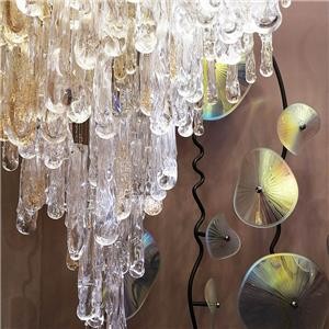 Oversized Foyer Entryway Lighting/Large Crystal Chandelier/Gallery Raindrop Chandelier Customization