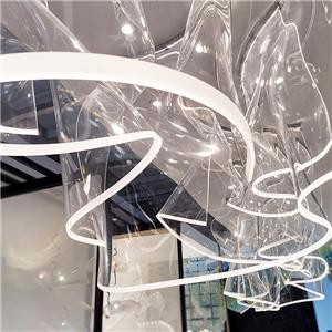 Customized Large Transparent Acrylic Art/Design Restaurant Decoration Light/Chandelier