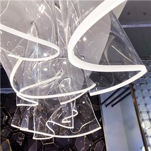 Customized Large Transparent Acrylic Art/Design Restaurant Decoration Light/Chandelier