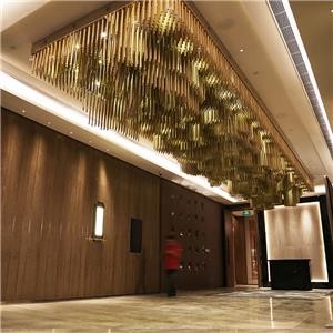 Custom Large Hotel Restaurant Pendant Lights Glass Chandelier