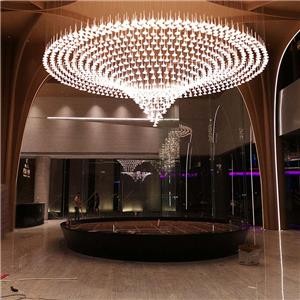 Large Modern Round Glass Light Installation Art Chandelier