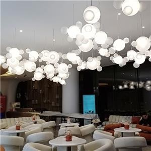 Led Mickey Ball Kid Bedroom Decoration Glass Chandelier