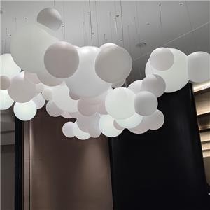 Frosted White Mickey Bubble Ball Children's Room Chandelier