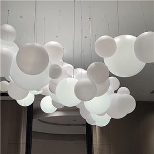 Frosted White Mickey Bubble Ball Children's Room Chandelier