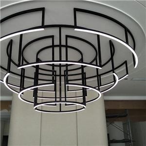 Custom Hotel Minimalist Stainless Steel Round Chandelier