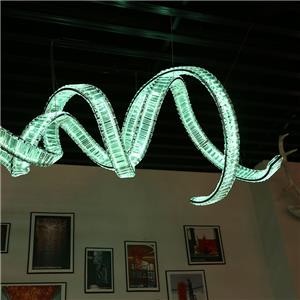 RGB Dimming Swirl Crystal Chandelier